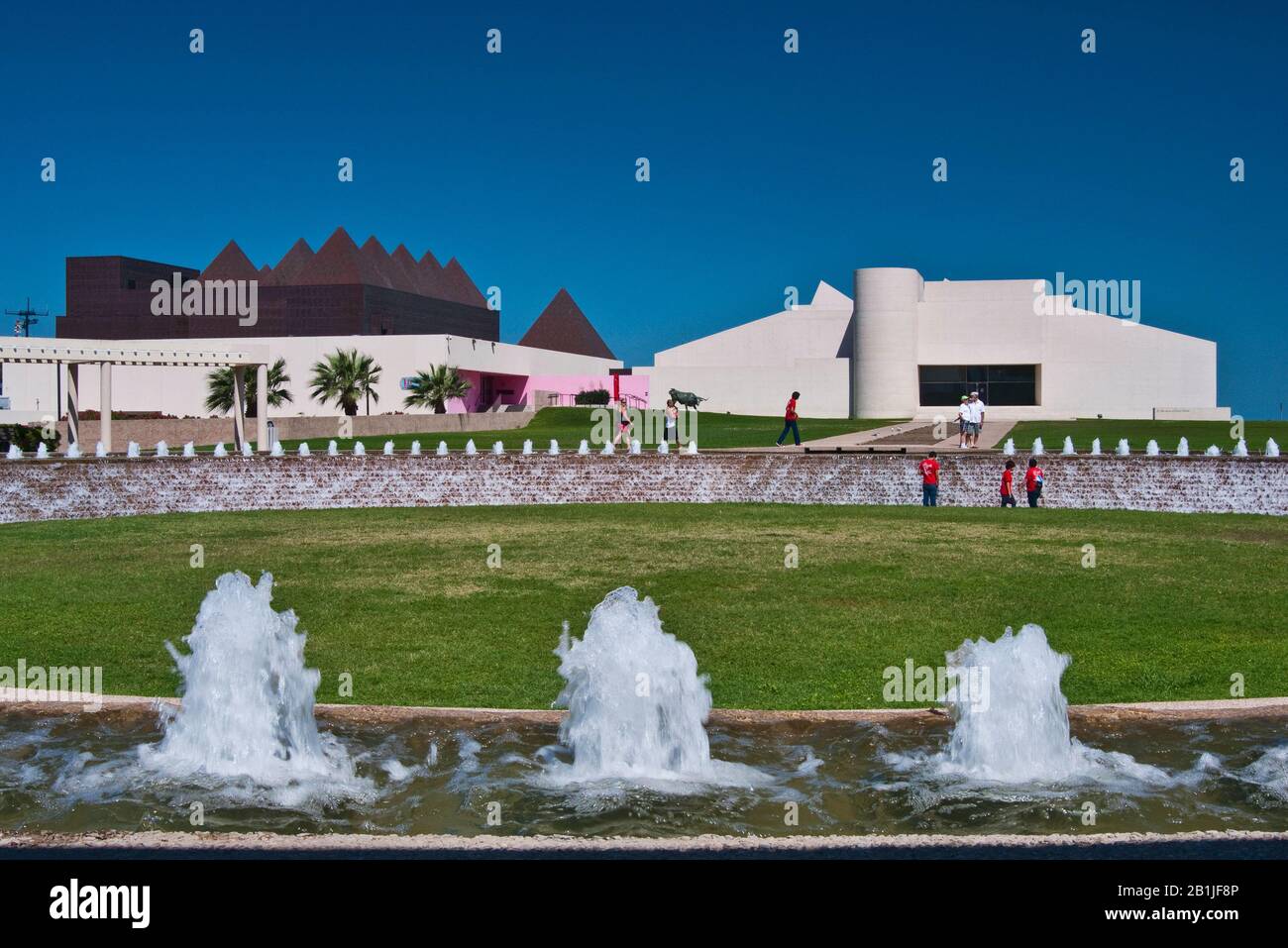 Art Museum of South Texas, conçu par Philip Johnson, Corpus Christi, la Côte du Golfe, Texas, États-Unis Banque D'Images