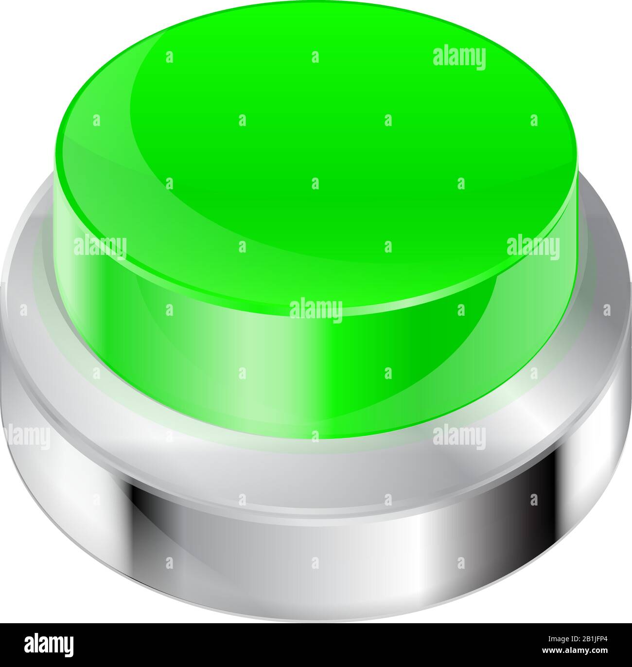 Bouton-poussoir vert Illustration de Vecteur
