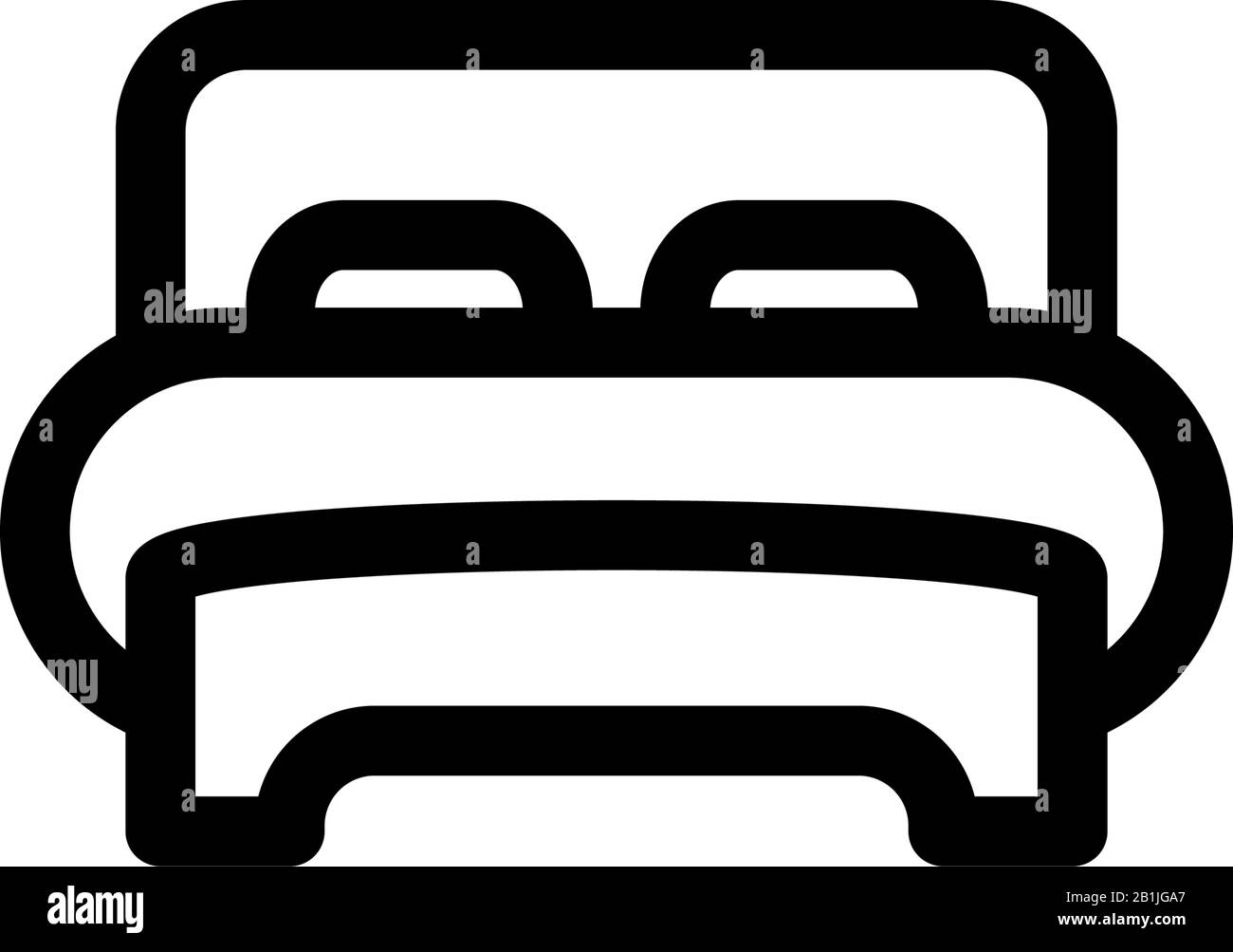 Modèle vectoriel de conception d'icône de lit Illustration de Vecteur