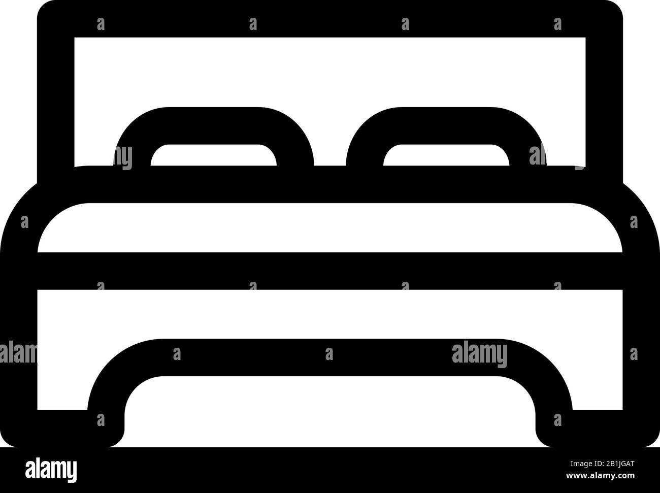 Modèle vectoriel de conception d'icône de lit Illustration de Vecteur