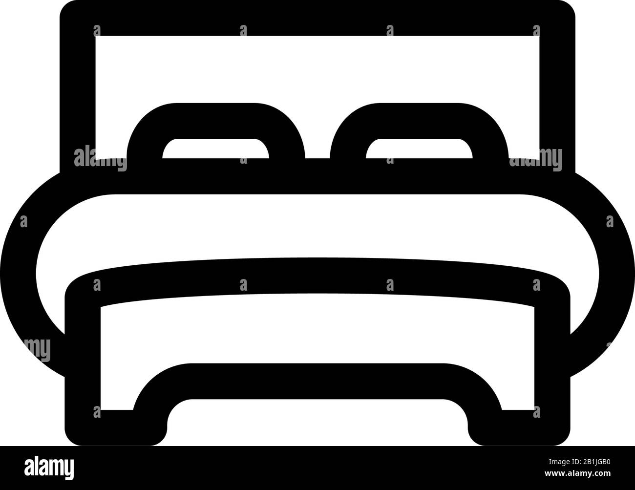 Modèle vectoriel de conception d'icône de lit Illustration de Vecteur