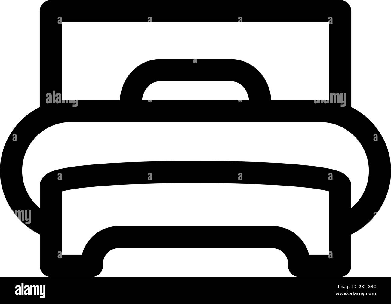 Modèle vectoriel de conception d'icône de lit Illustration de Vecteur