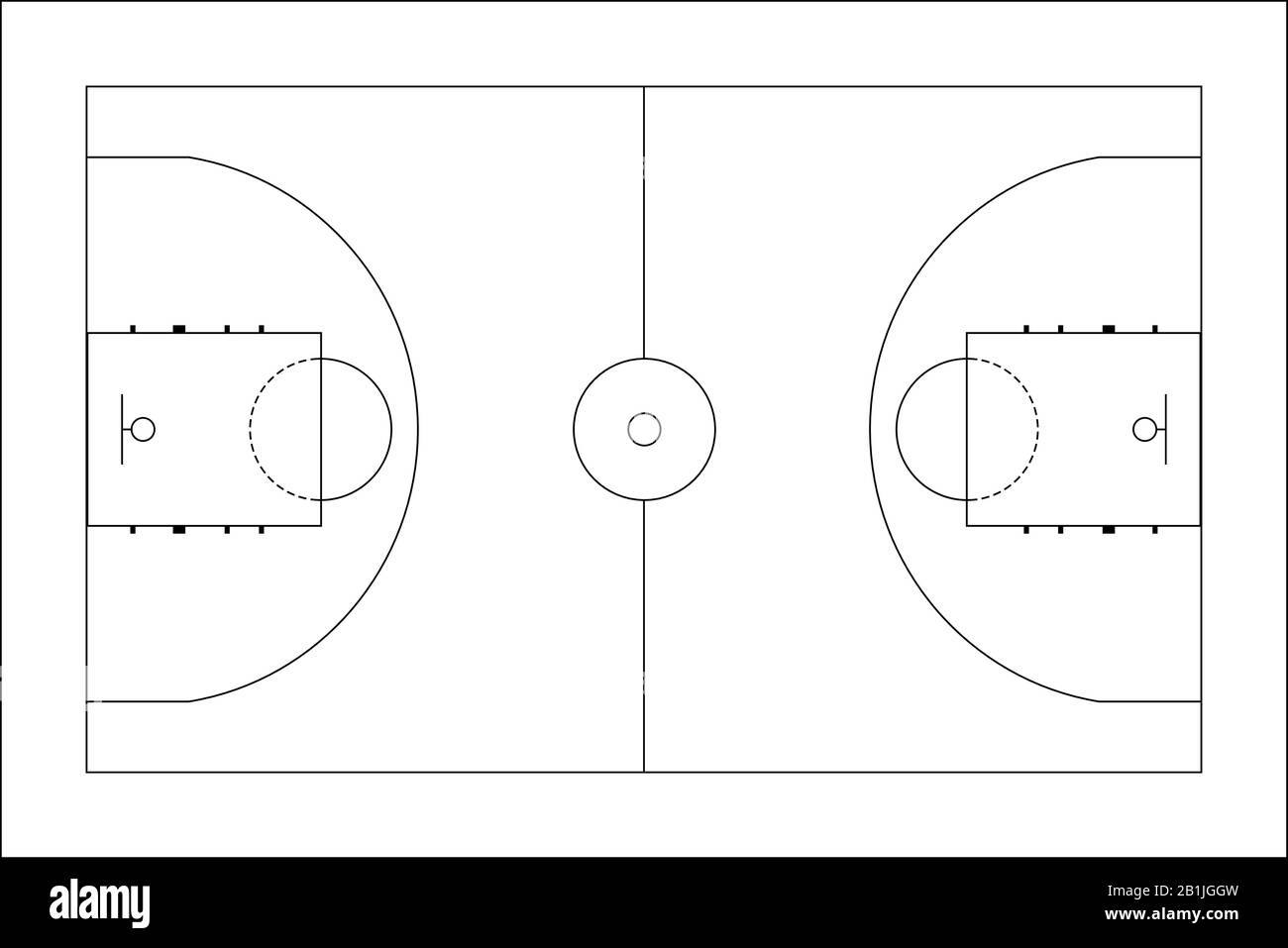Terrain de basketball Banque d'images vectorielles - Alamy