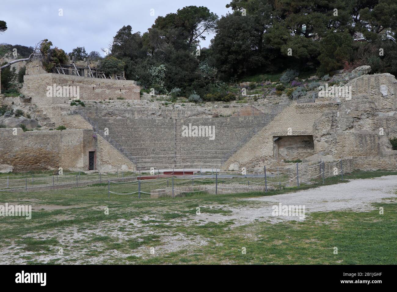 Naples - Teatro greco del Parco Archeologico di Pausilypon Banque D'Images