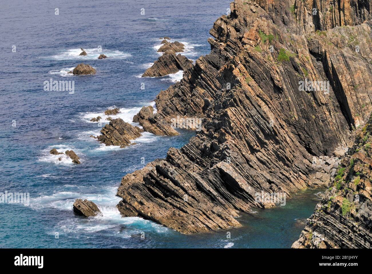 Côte rocheuse, Portugal, Alentejo, Cabo Sardao Banque D'Images