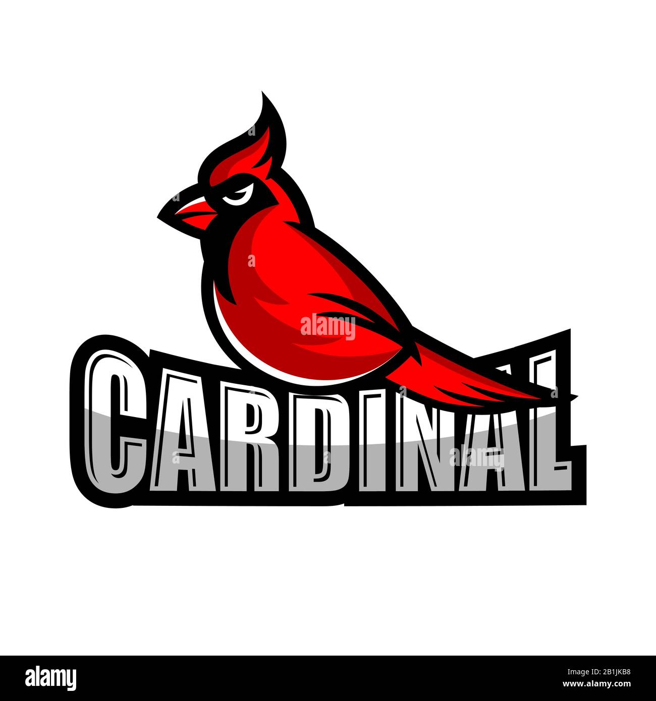 Logo d'oiseau cardinal moderne. Illustration vectorielle. Illustration de Vecteur