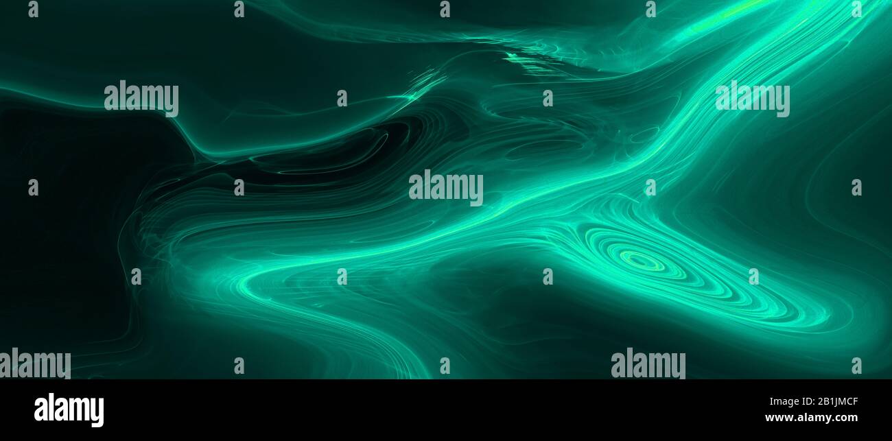peinture à l'huile de couleur liquide verte et noire. arrière-plan et texture abstraites. bannière d'illustration. écran large extrême. Banque D'Images