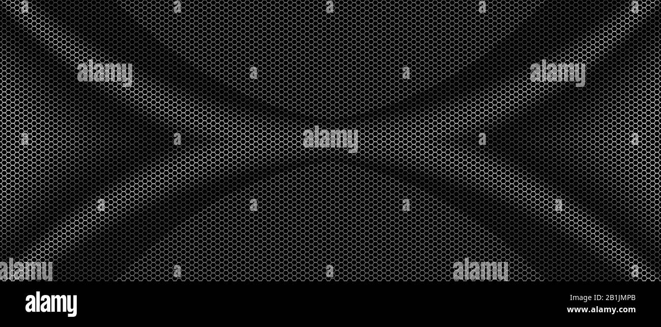 arrière-plan et texture en mesh blanc et noir. bannière d'illustration tridimensionnelle pour modèle de site web. Banque D'Images