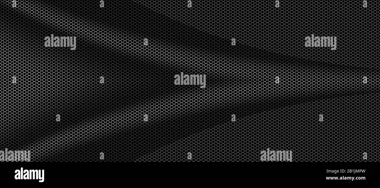 arrière-plan et texture en mesh blanc et noir. bannière d'illustration tridimensionnelle pour modèle de site web. Banque D'Images