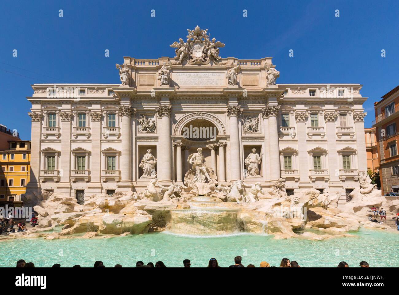 Fontaine De Trévi À Rome, Italie 2017 Banque D'Images
