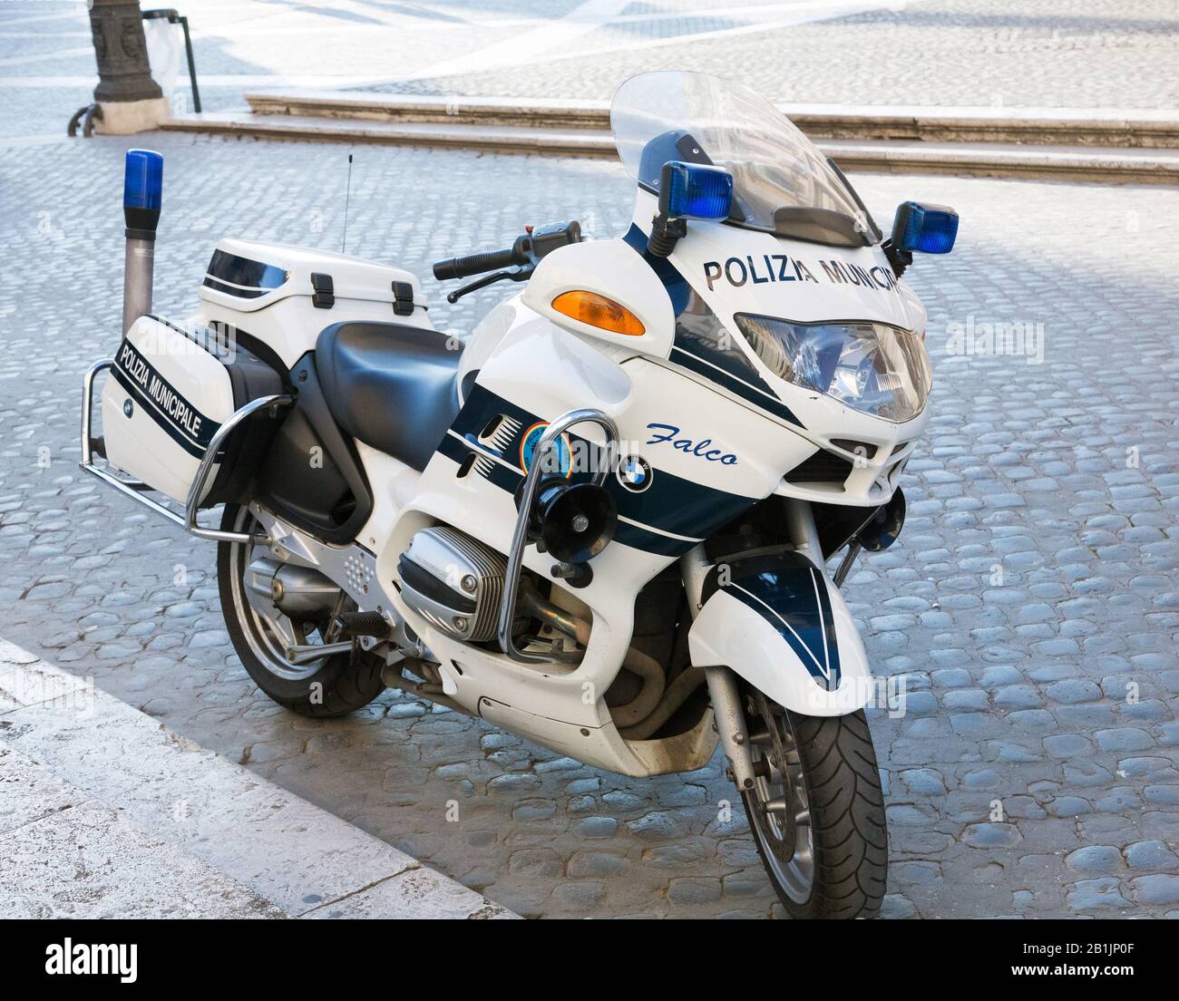 Moto Polizia Municipale à Rome Banque D'Images