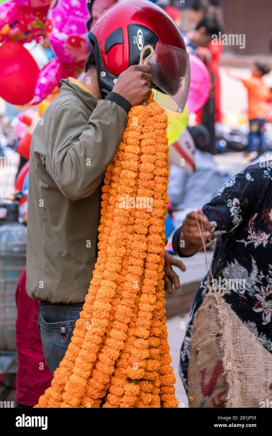 Rato Machhindranath Jatra festival à Lalitpur (Patan), vallée de Katmandou, Népal Banque D'Images