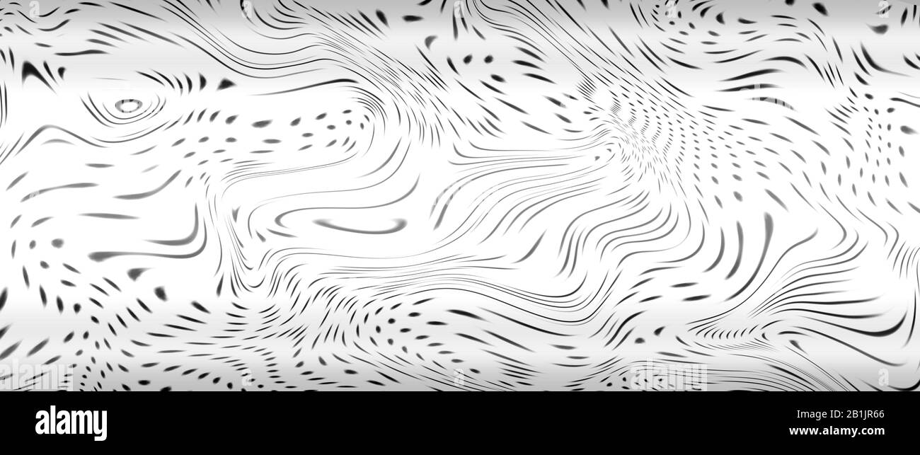 métal liquide noir et blanc avec lumière et ombre. fond et texture du métal. illustration tridimensionnelle. Banque D'Images