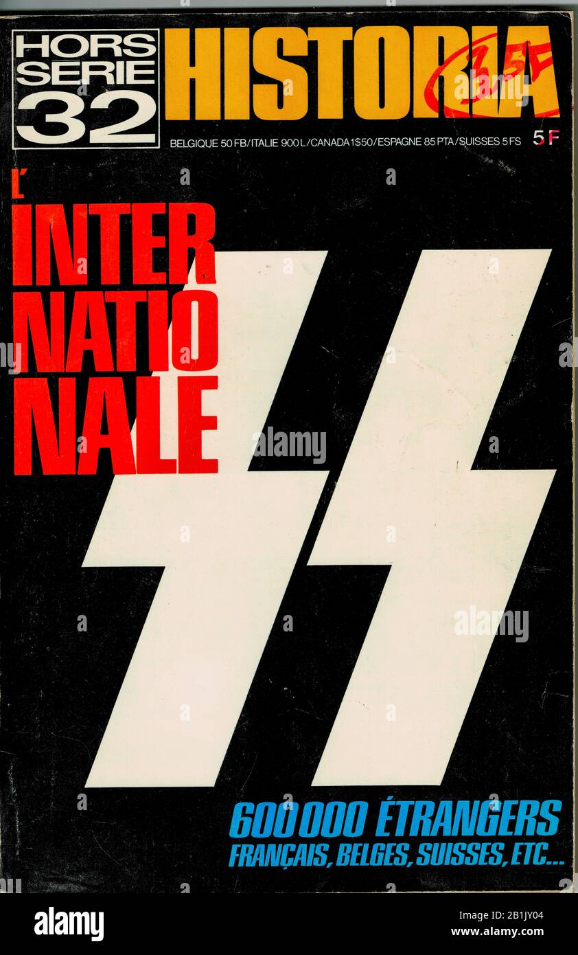 L'internationale SS, magazine Historia, 1974, France Banque D'Images