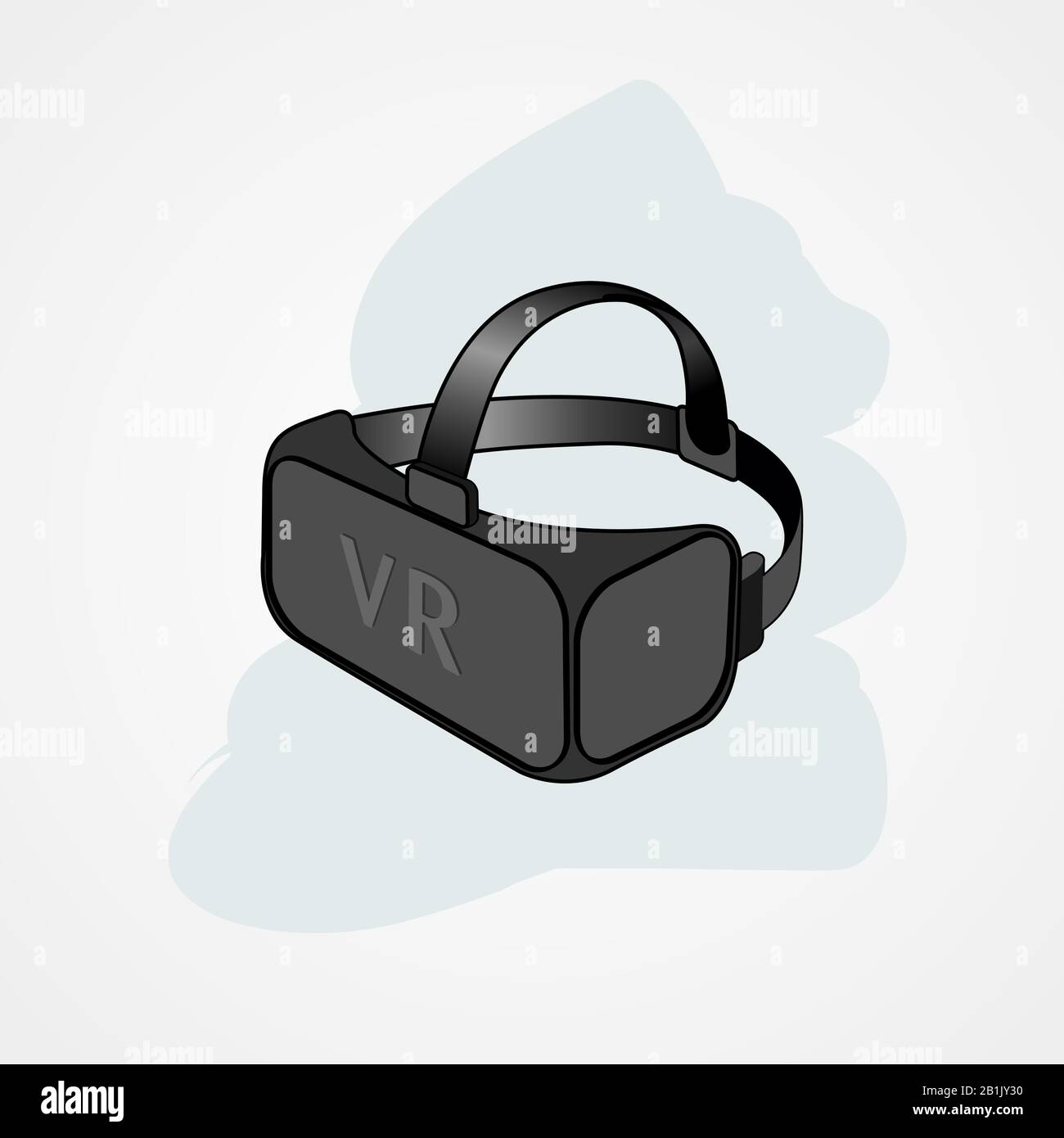 Les lunettes de réalité virtuelle affichent une illustration vectorielle simple de style plat. Illustration de Vecteur