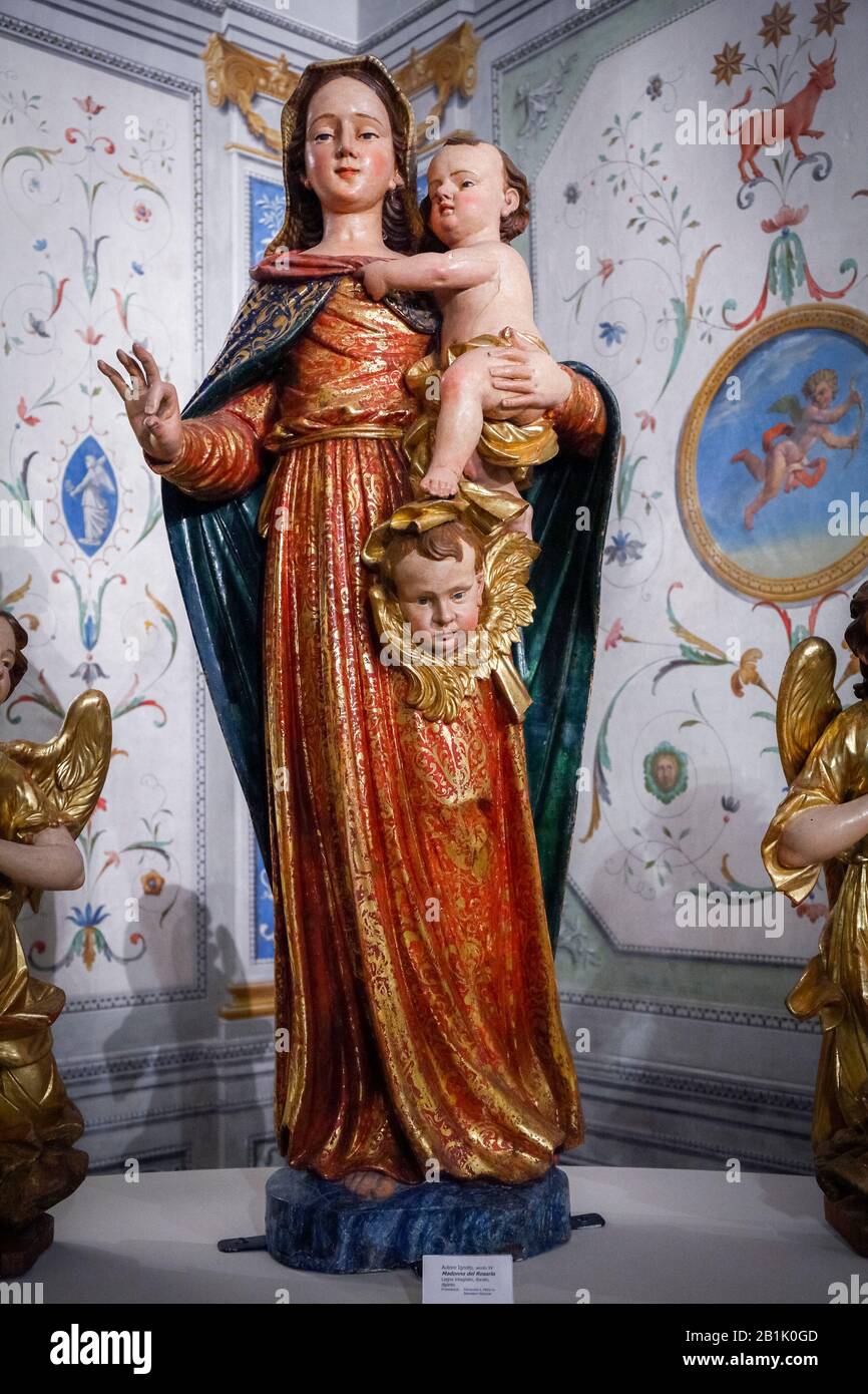 Italie Marches Senigallia - Musée diocésain - Madonna du Rosaire - auteur inconnu Banque D'Images