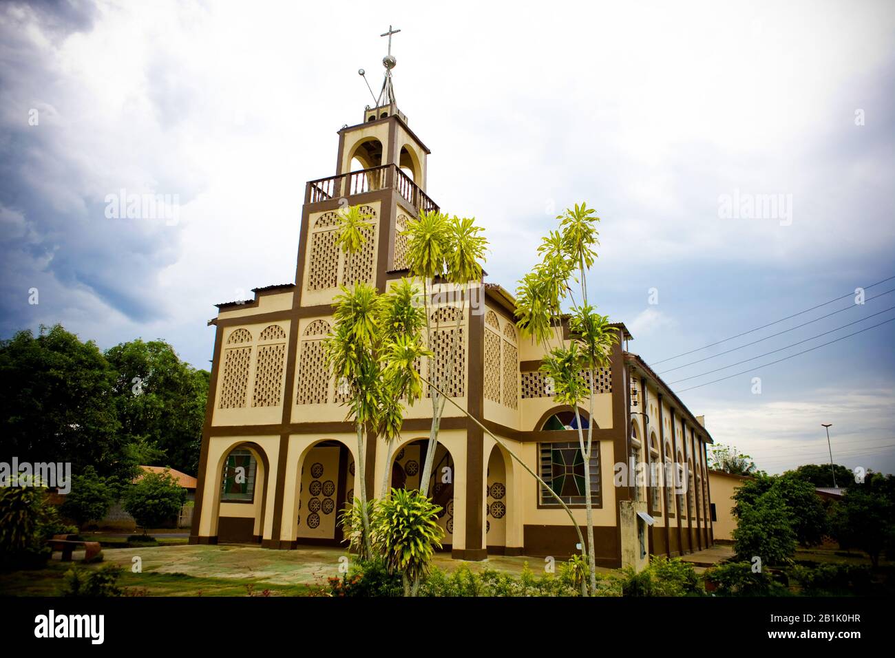 Église Mère, Novo Airão, Amazonas, Brésil Banque D'Images