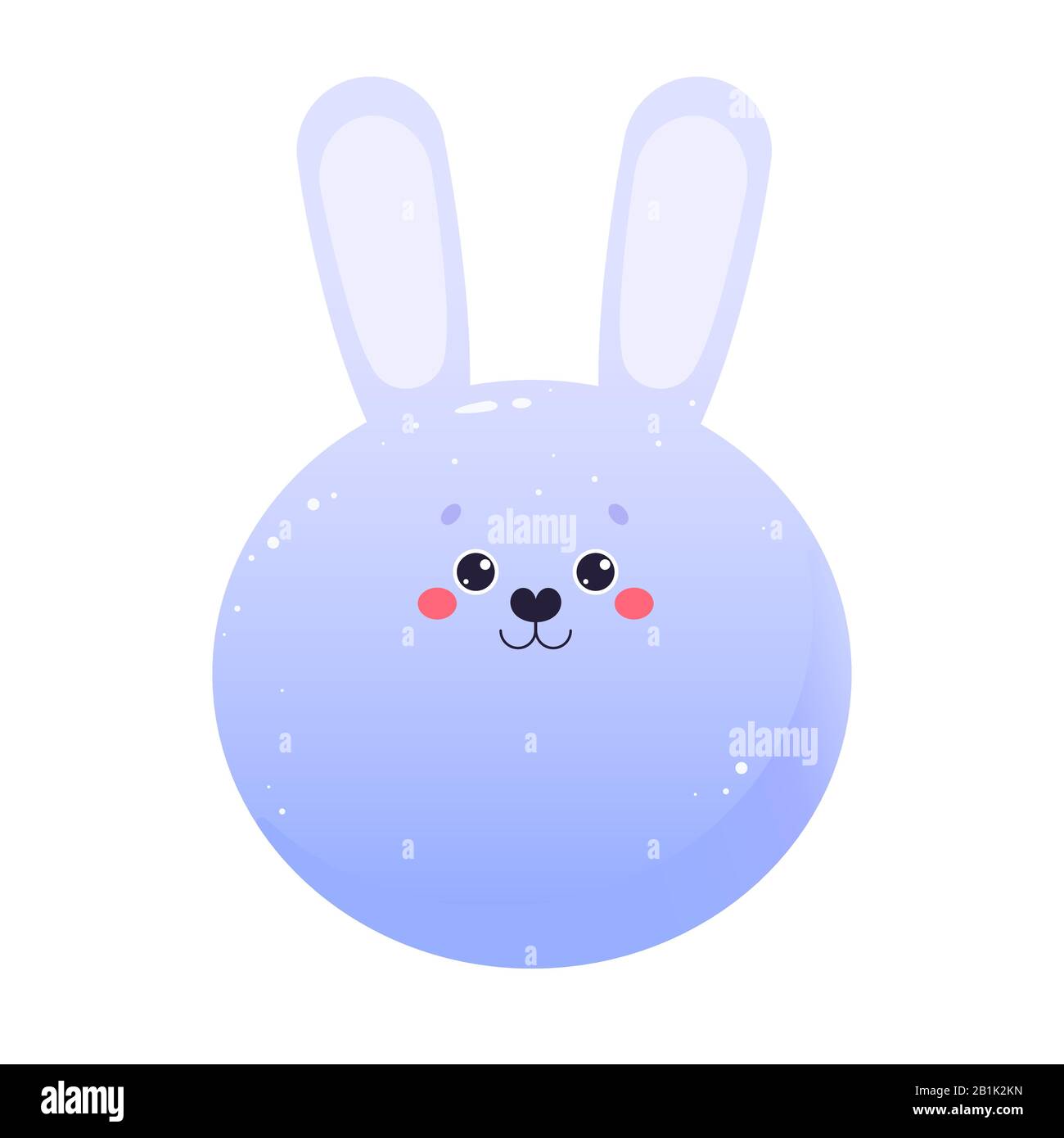 Lapin Lièvre Kawaii Mignon. Animal isolé sur un fond blanc. Illustration vectorielle Illustration de Vecteur