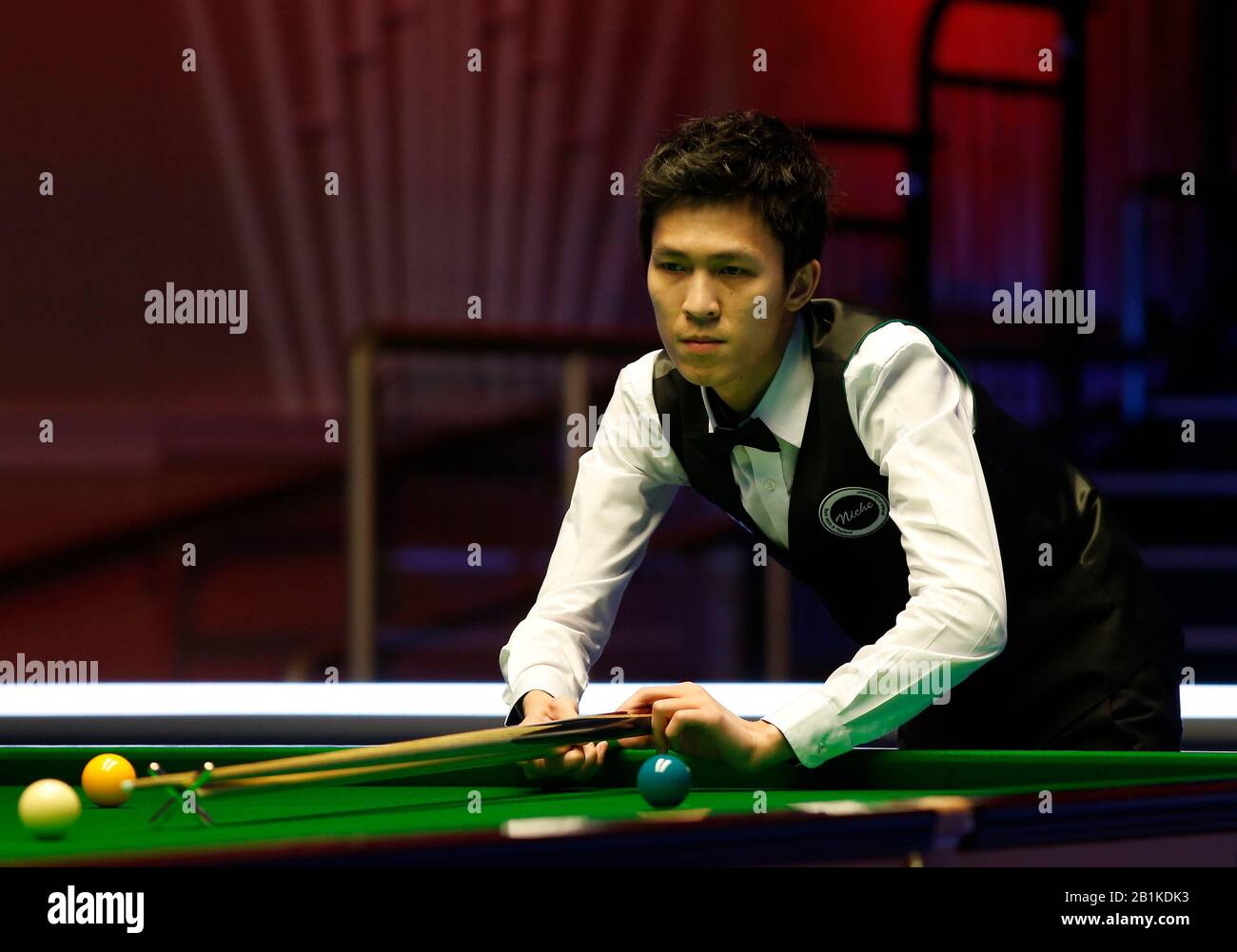 Front De Mer, Southport, Merseyside, Royaume-Uni. 26 février 2020. Championnat du monde de Snooker, Championnat des Joueurs de Corail; Thepchaiya Un-Nooh (THA) à la table lors de son premier match contre Mark Allen (ENG) crédit: Action plus Sports/Alay Live News crédit: Action plus Sports Images/Alay Live News Banque D'Images