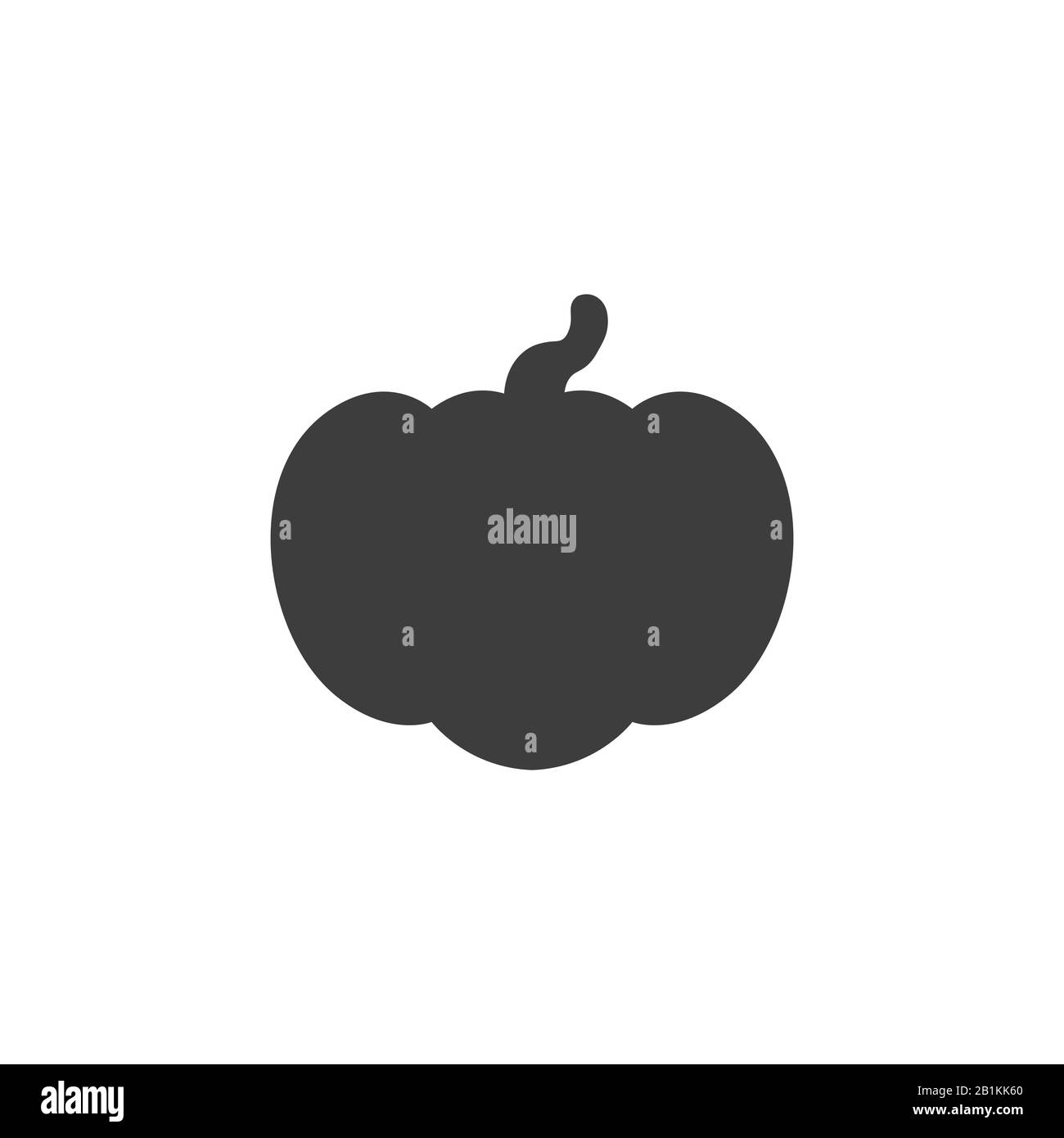 Vecteur d'icône de silhouette de citrouille gros plan. Récolte Saisonnière De Citrouille Illustration de Vecteur