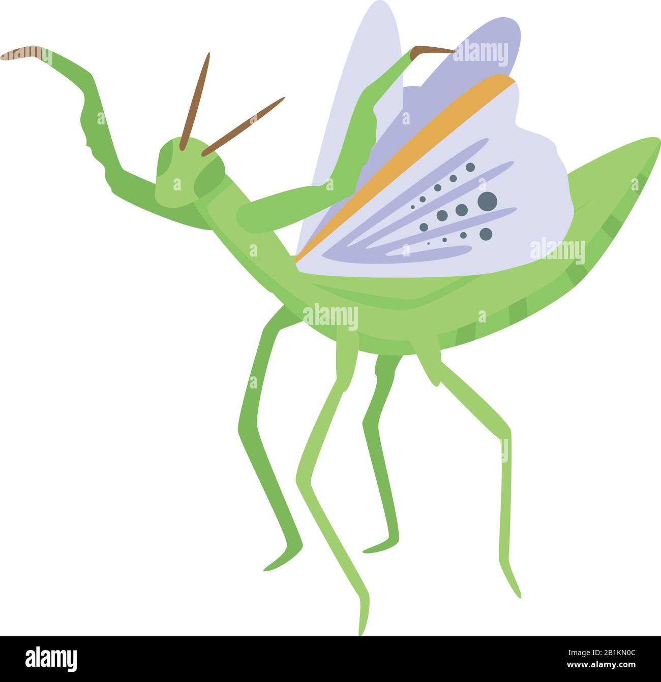 Icône de mantis volant, style isométrique Illustration de Vecteur