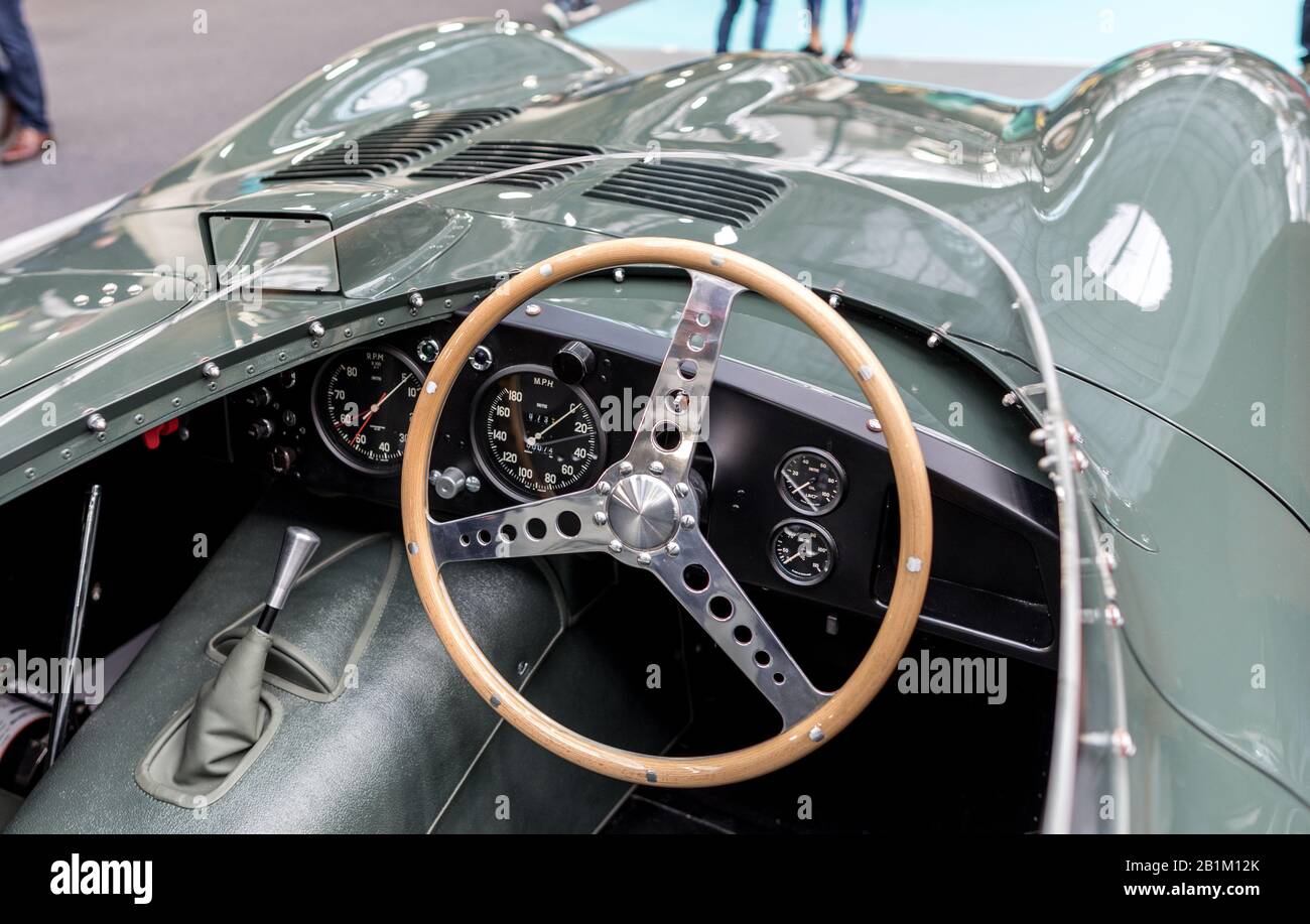 Modèle Classique Jaguar D Type Continuation Londres Uk Banque D'Images