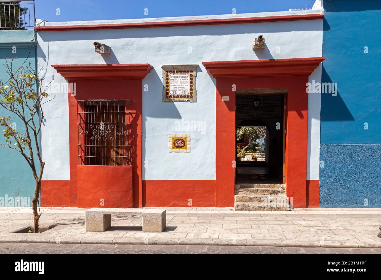 Oaxaca, Mexique - la maison Benito Juárez, où le président mexicain a vécu de 1818 à 1828. C'est maintenant un musée. Banque D'Images