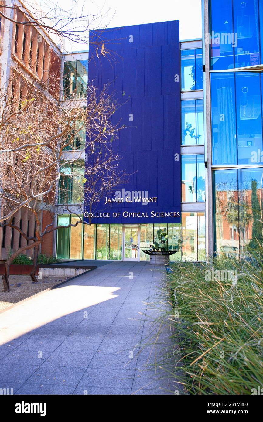 Entrée au James C. Wyatt College of Optical Science de l'Université de l'Arizona à Tucson Banque D'Images