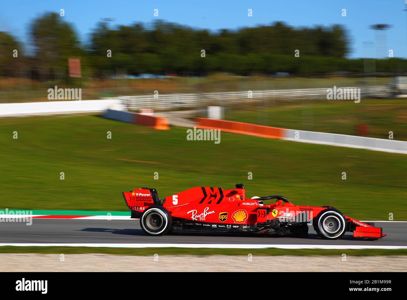 Barcellona (Espagne), Italie, 26 Février 2020, Vettel Pendant Les Tests Pré-Saison 2 - Championnat De Formule 1 - Crédit: Lps/Alessio De Marco/Alay Live News Banque D'Images