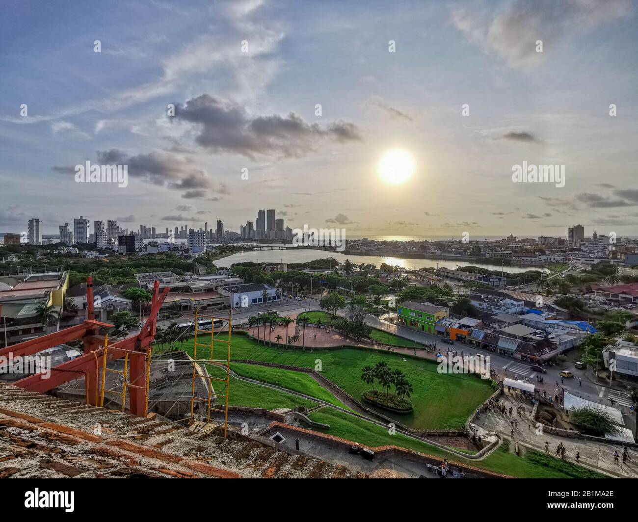 Château du Castillo de San Felipe de Barajas à Cartagena de Indias, Colombie. Banque D'Images