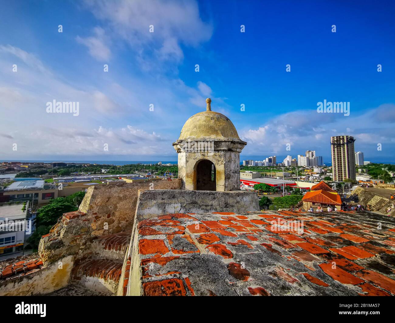 Château du Castillo de San Felipe de Barajas à Cartagena de Indias, Colombie. Banque D'Images
