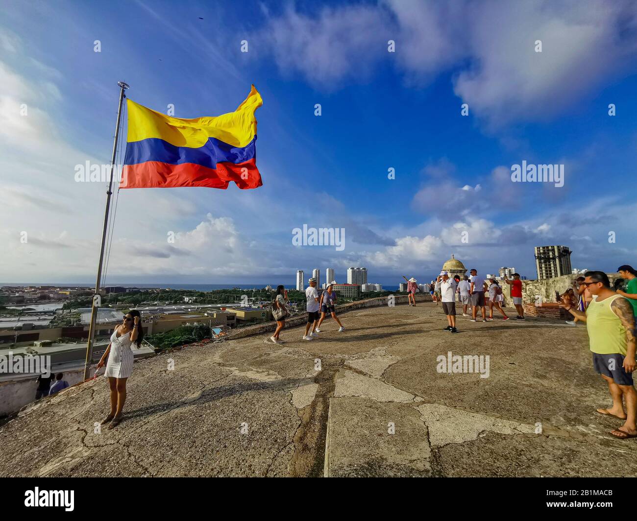 Carthagène, COLOMBIE - 05 NOVEMBRE 2019 : Château Castillo de San Felipe de Barajas à Cartagena de Indias, Colombie. Banque D'Images