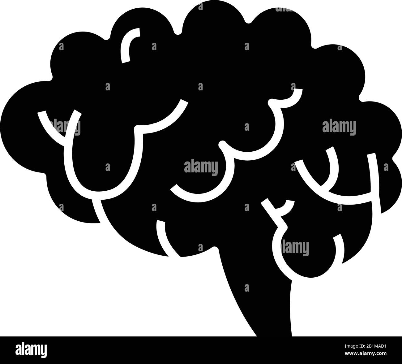 Icône noire du cerveau, illustration du concept, symbole plat vectoriel, signe glyphe. Illustration de Vecteur