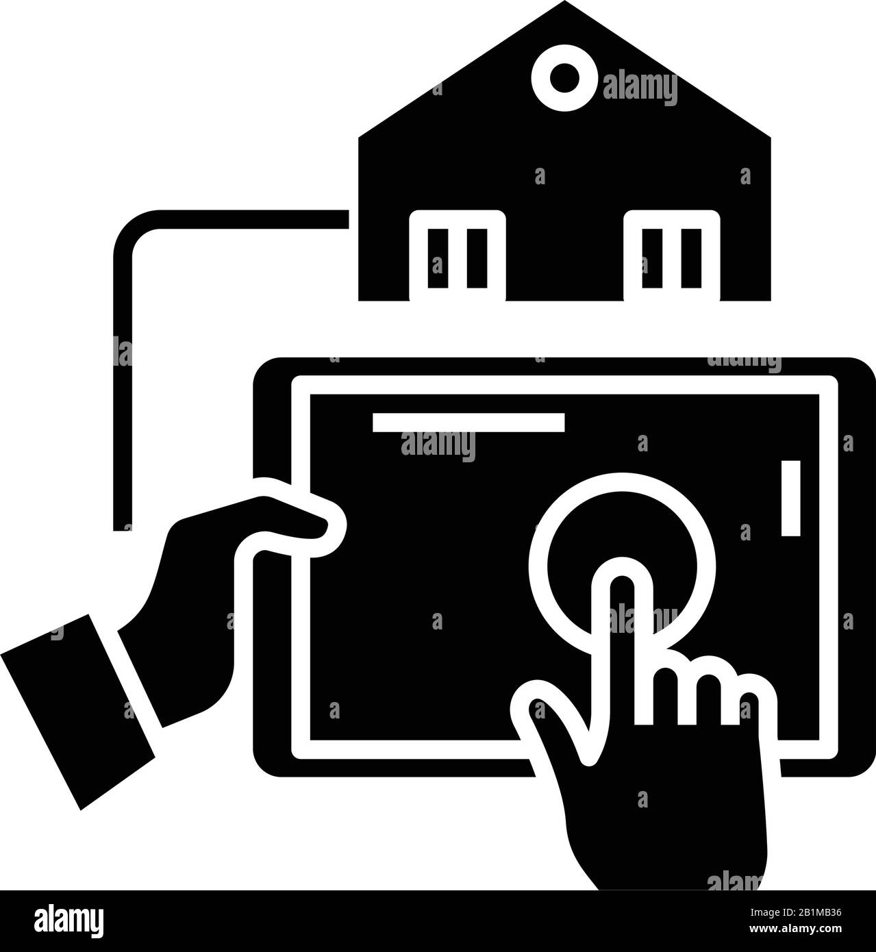 Choix des appartements icône noire, illustration du concept, symbole vectoriel plat, signe glyphe. Illustration de Vecteur
