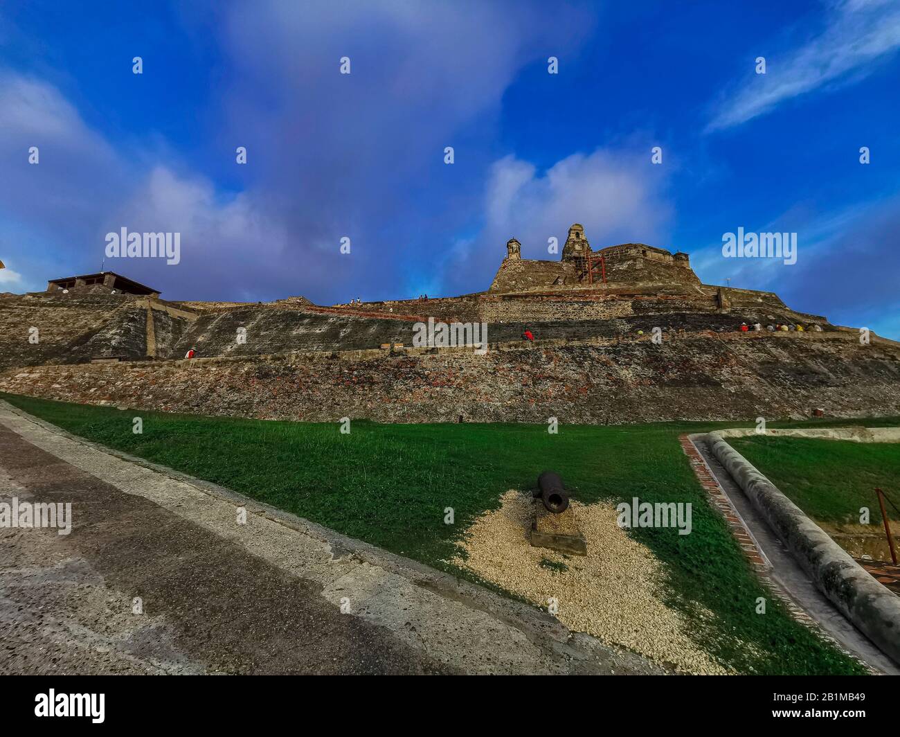 Château du Castillo de San Felipe de Barajas à Cartagena de Indias, Colombie. Banque D'Images