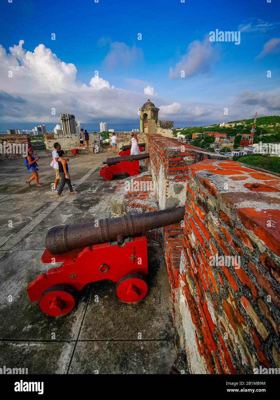 Château du Castillo de San Felipe de Barajas à Cartagena de Indias, Colombie. Banque D'Images