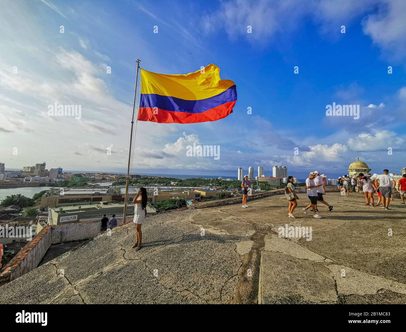 Carthagène, COLOMBIE - 05 NOVEMBRE 2019 : Château Castillo de San Felipe de Barajas à Cartagena de Indias, Colombie. Banque D'Images