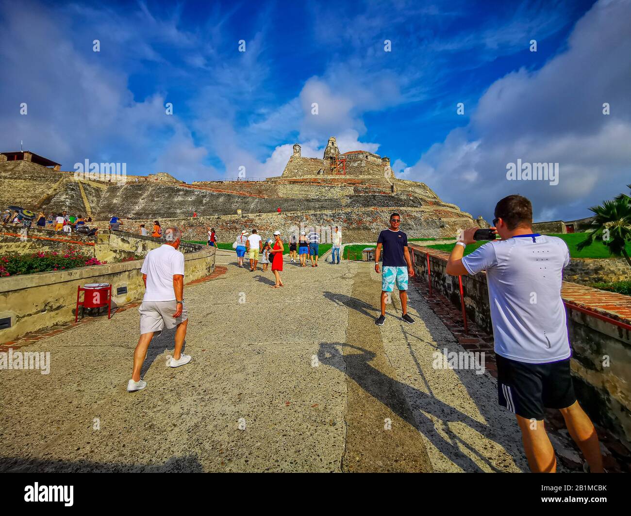 Carthagène, COLOMBIE - 05 NOVEMBRE 2019 : Château Castillo de San Felipe de Barajas à Cartagena de Indias, Colombie. Banque D'Images