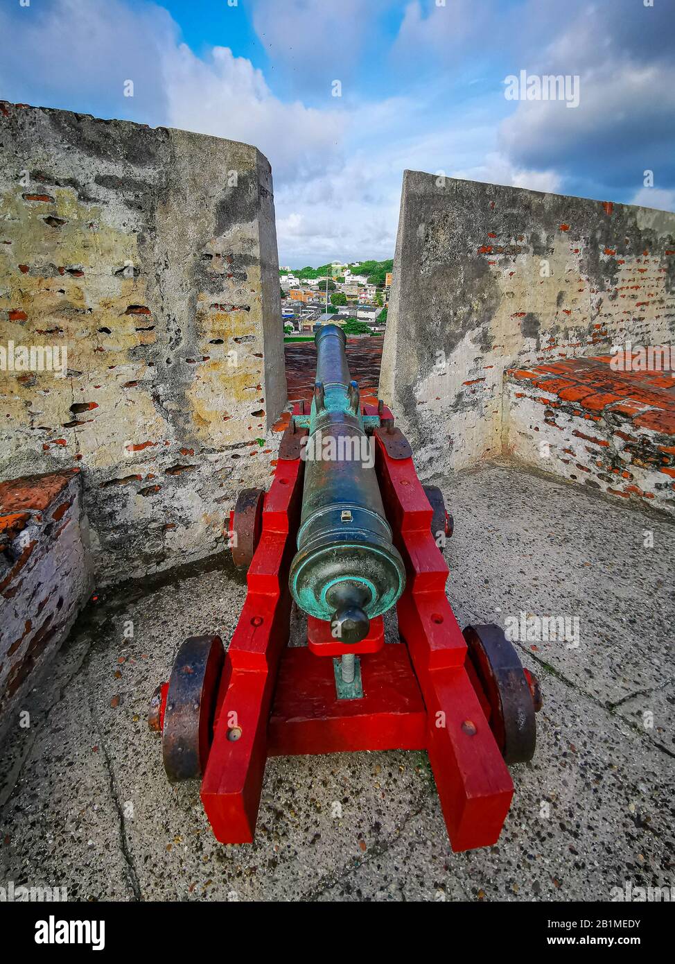 Château du Castillo de San Felipe de Barajas à Cartagena de Indias, Colombie. Banque D'Images