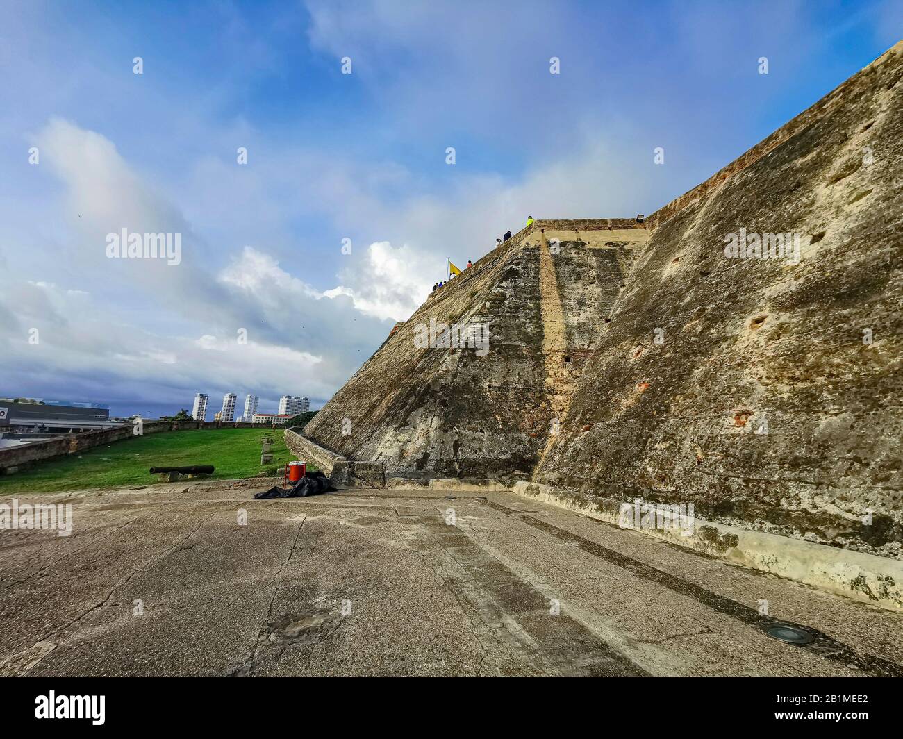 Château du Castillo de San Felipe de Barajas à Cartagena de Indias, Colombie. Banque D'Images