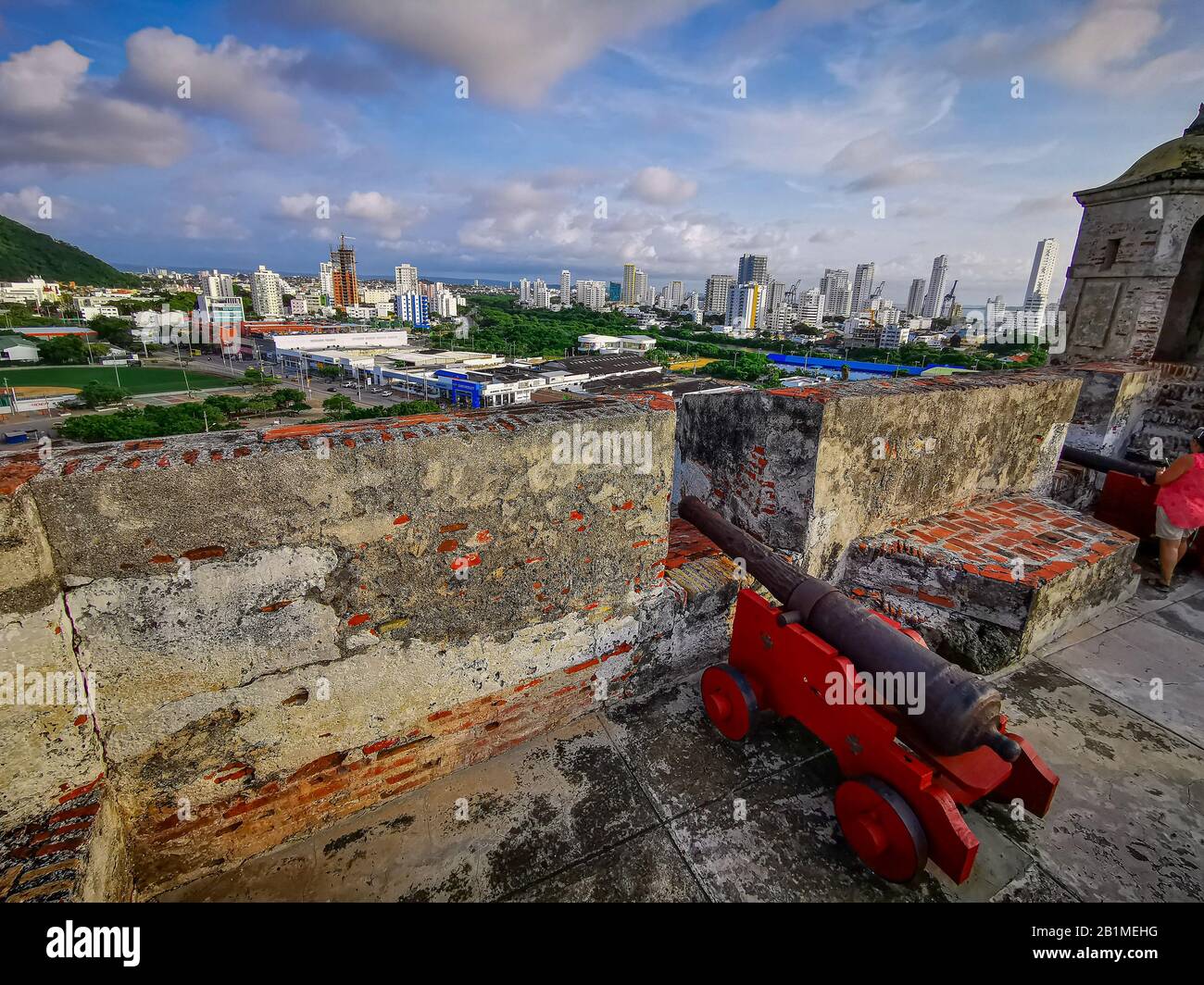 Château du Castillo de San Felipe de Barajas à Cartagena de Indias, Colombie. Banque D'Images