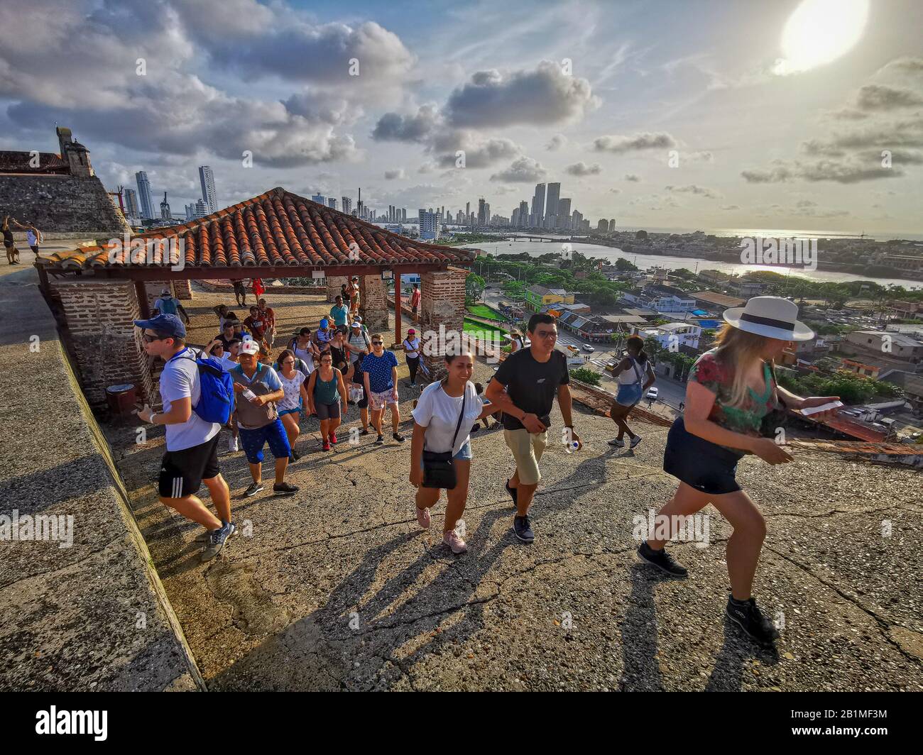 Carthagène, COLOMBIE - 05 NOVEMBRE 2019 : Château Castillo de San Felipe de Barajas à Cartagena de Indias, Colombie. Banque D'Images