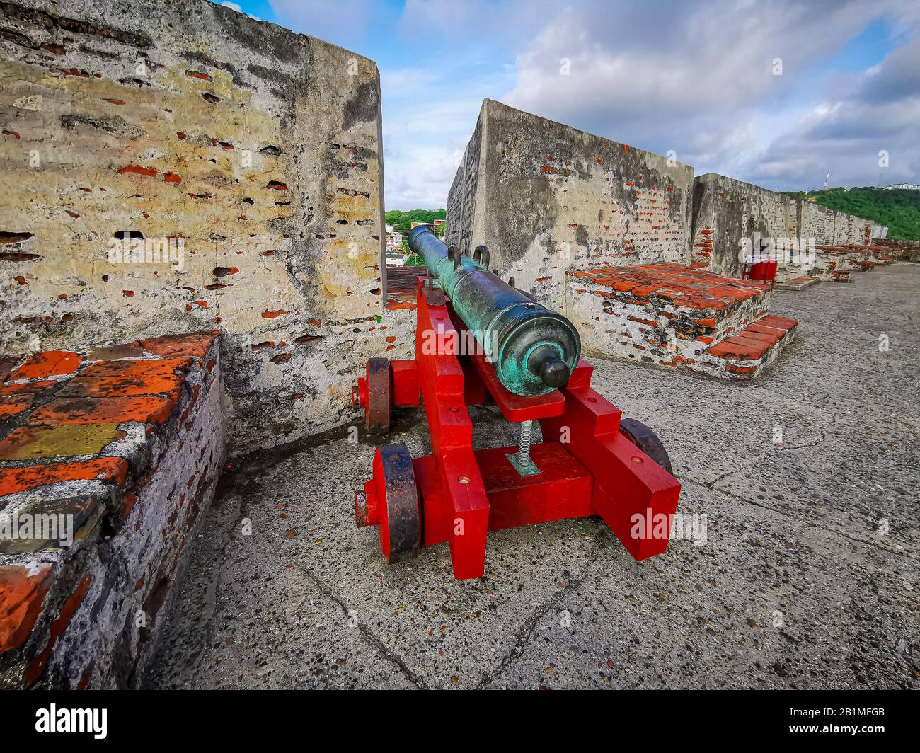 Château du Castillo de San Felipe de Barajas à Cartagena de Indias, Colombie. Banque D'Images