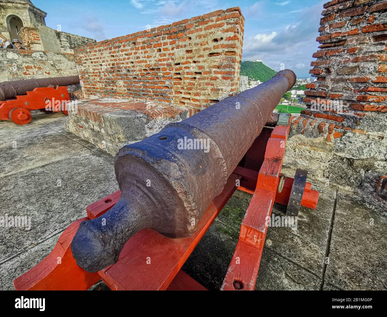 Château du Castillo de San Felipe de Barajas à Cartagena de Indias, Colombie. Banque D'Images