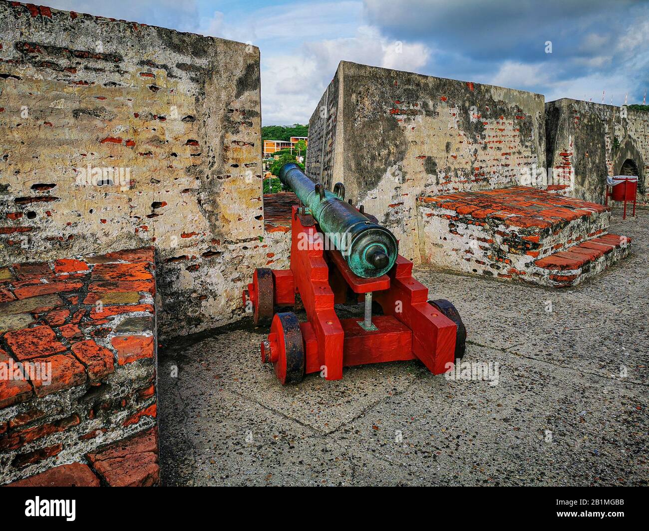 Château du Castillo de San Felipe de Barajas à Cartagena de Indias, Colombie. Banque D'Images