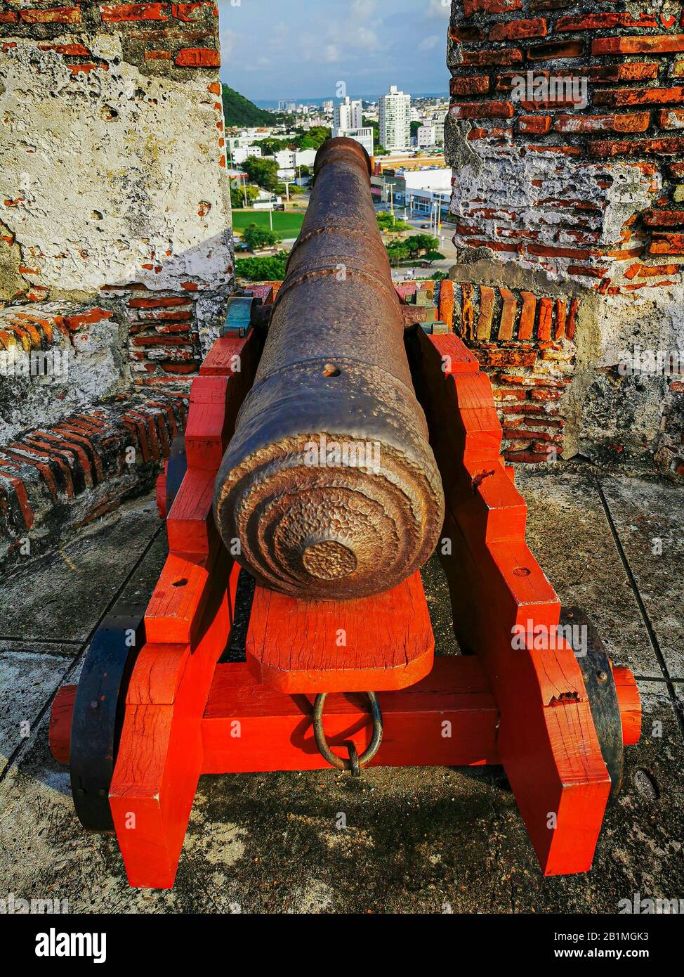 Château du Castillo de San Felipe de Barajas à Cartagena de Indias, Colombie. Banque D'Images