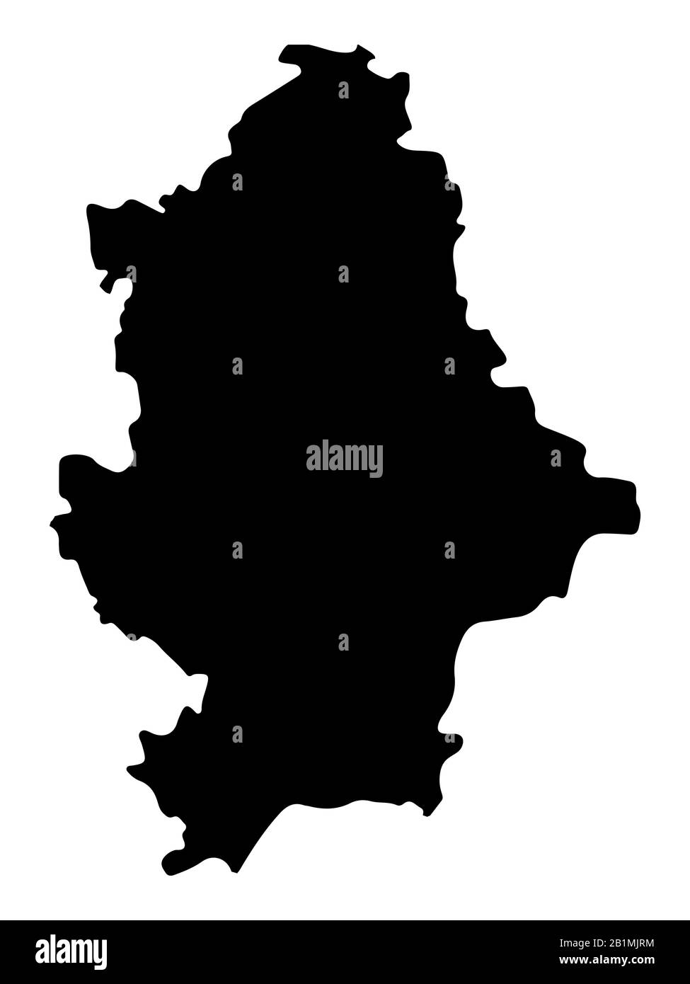 Donetsk République populaire carte Silhouette Vector Illustration de Vecteur