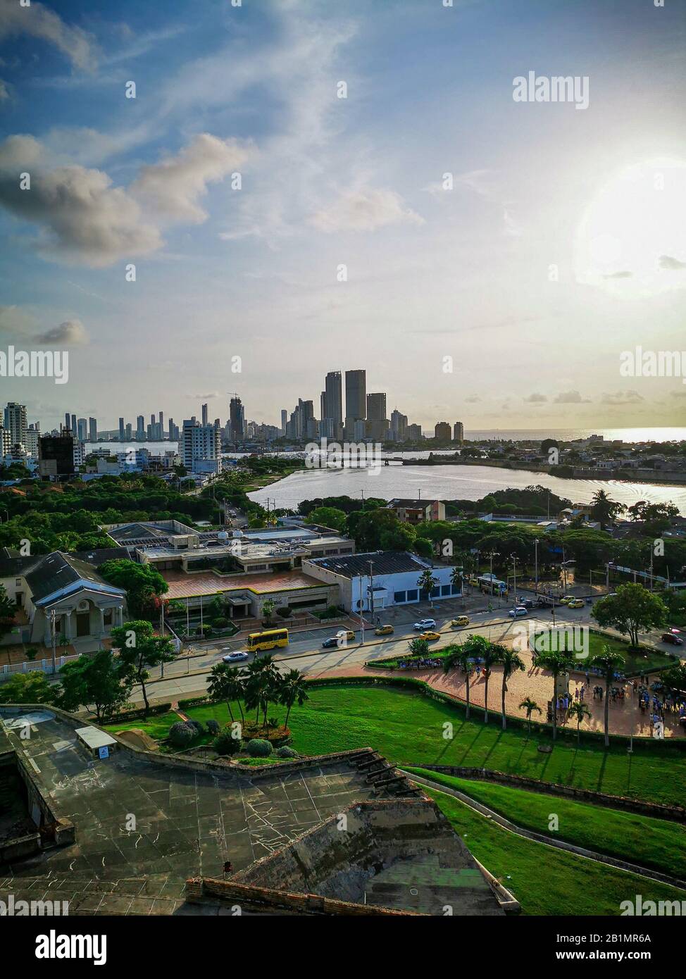 Château du Castillo de San Felipe de Barajas à Cartagena de Indias, Colombie. Banque D'Images