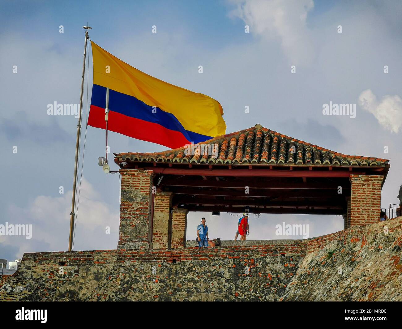 Carthagène, COLOMBIE - 05 NOVEMBRE 2019 : Château Castillo de San Felipe de Barajas à Cartagena de Indias, Colombie. Banque D'Images