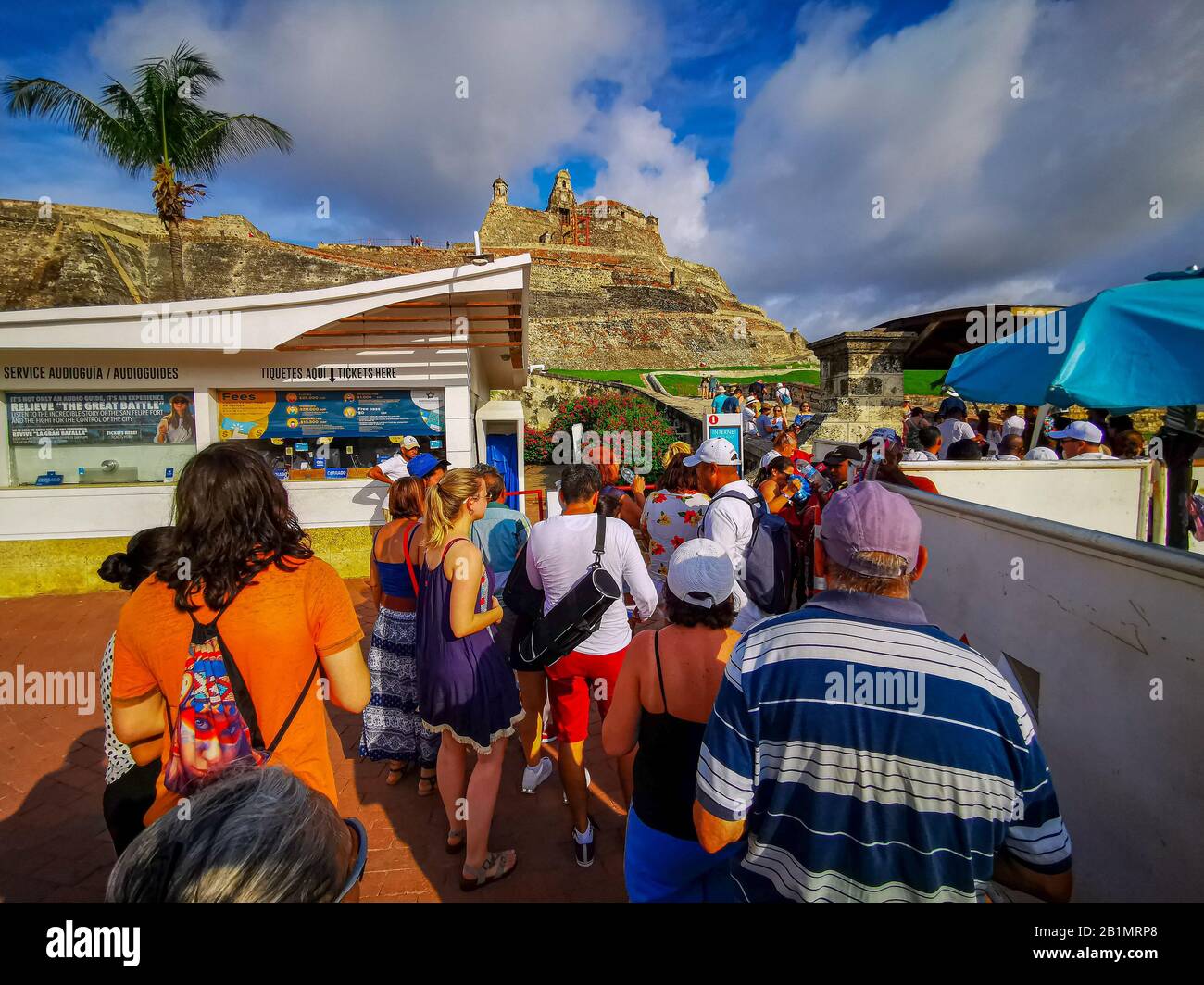 Carthagène, COLOMBIE - 05 NOVEMBRE 2019 : Château Castillo de San Felipe de Barajas à Cartagena de Indias, Colombie. Banque D'Images